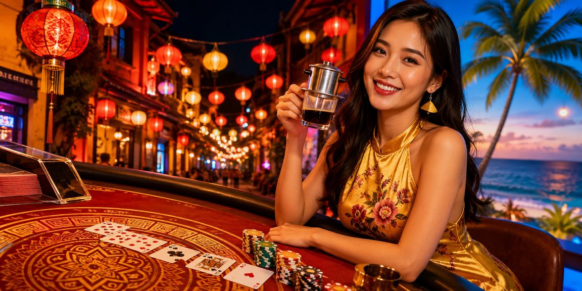 Người chơi baccarat tại Hà Nội bên tách cà phê Việt Nam